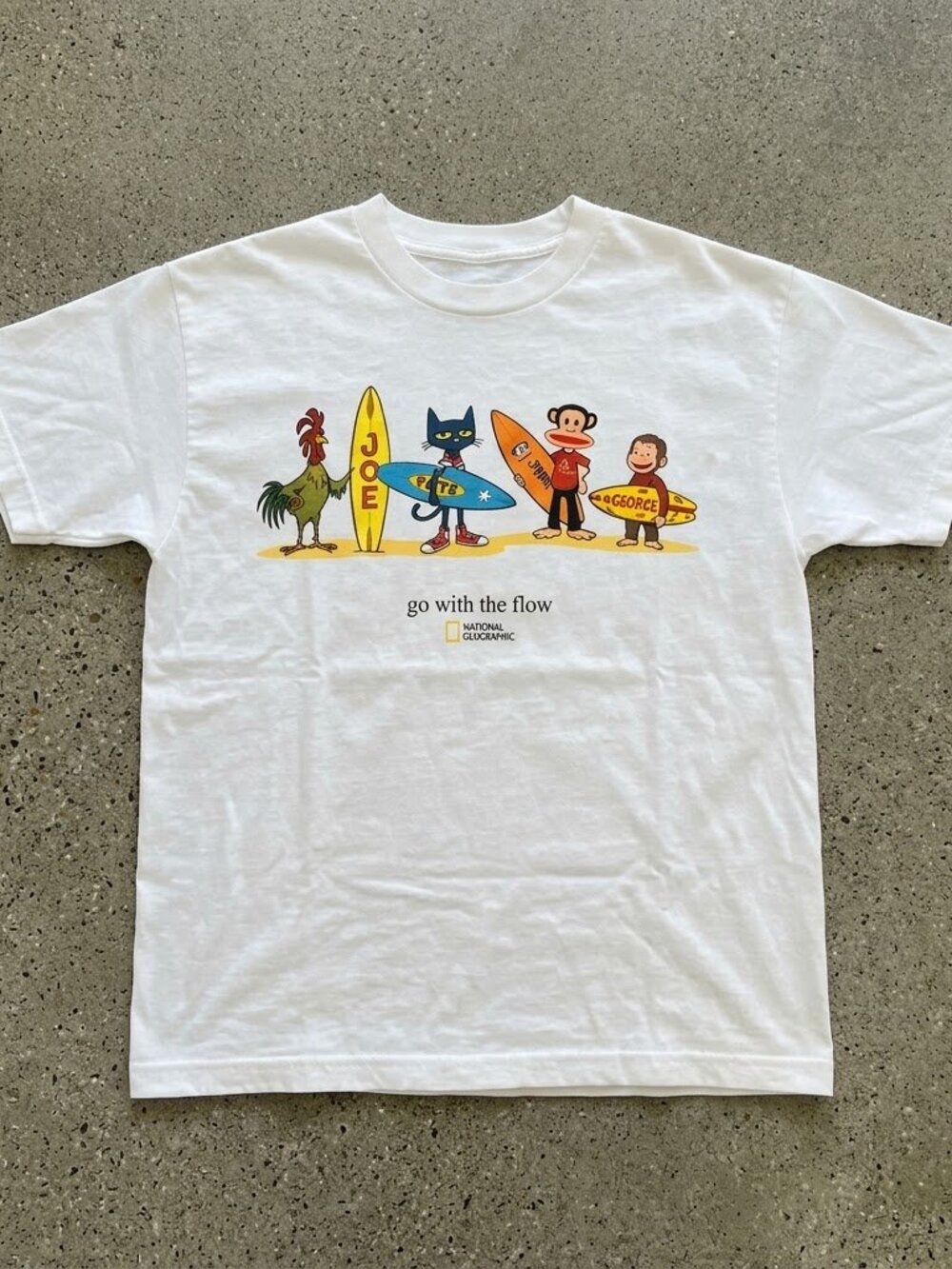National Geographic Cat Go With The Flow T-Shirt, Funny Cat Graphic tee